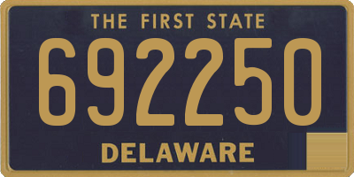 DE license plate 692250