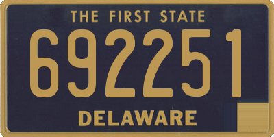 DE license plate 692251