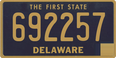 DE license plate 692257