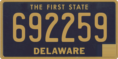 DE license plate 692259