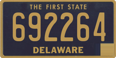 DE license plate 692264