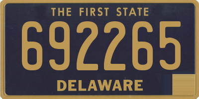 DE license plate 692265