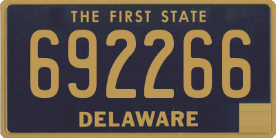 DE license plate 692266