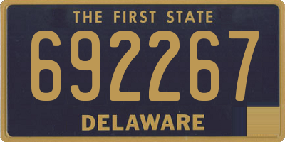 DE license plate 692267