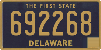 DE license plate 692268