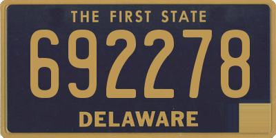 DE license plate 692278