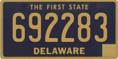 DE license plate 692283