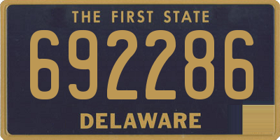 DE license plate 692286