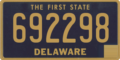 DE license plate 692298