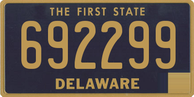 DE license plate 692299
