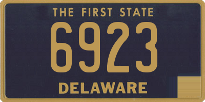 DE license plate 6923