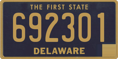 DE license plate 692301