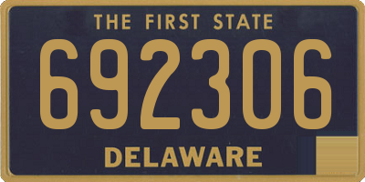 DE license plate 692306