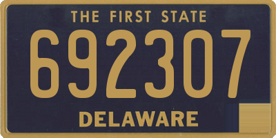 DE license plate 692307