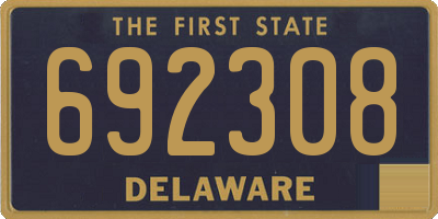 DE license plate 692308
