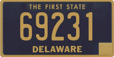 DE license plate 69231
