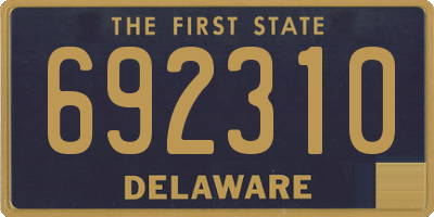 DE license plate 692310
