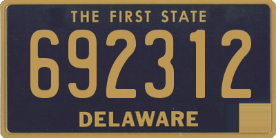 DE license plate 692312