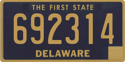 DE license plate 692314