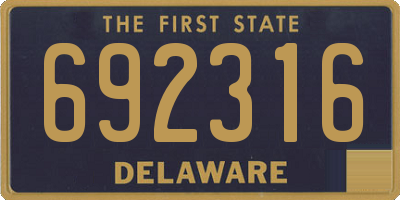 DE license plate 692316