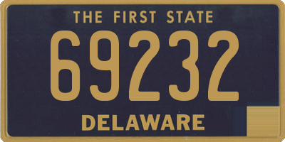 DE license plate 69232