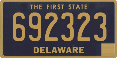 DE license plate 692323