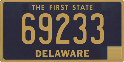 DE license plate 69233