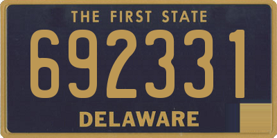 DE license plate 692331