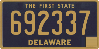 DE license plate 692337