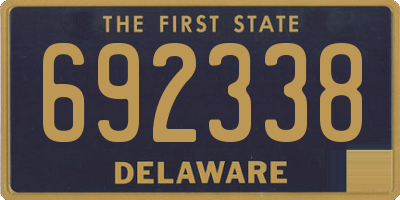 DE license plate 692338