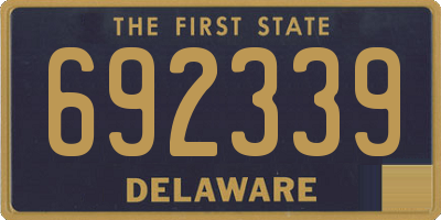 DE license plate 692339