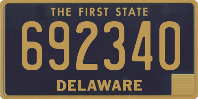 DE license plate 692340