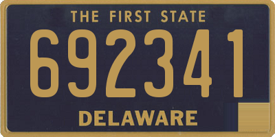 DE license plate 692341