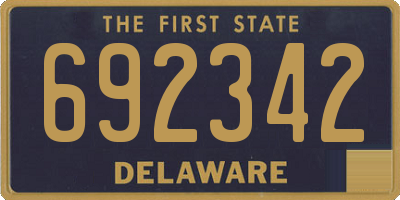 DE license plate 692342