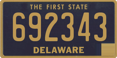 DE license plate 692343