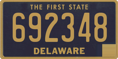 DE license plate 692348