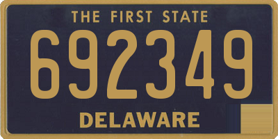 DE license plate 692349