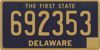 DE license plate 692353