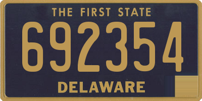 DE license plate 692354