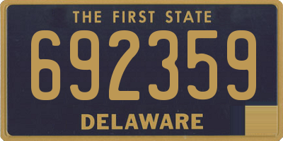 DE license plate 692359
