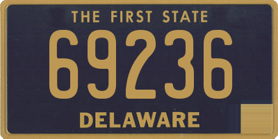 DE license plate 69236