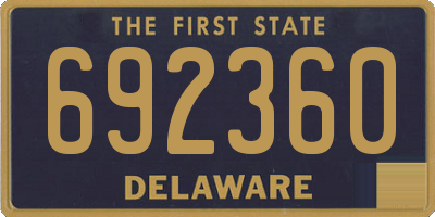 DE license plate 692360