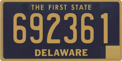 DE license plate 692361