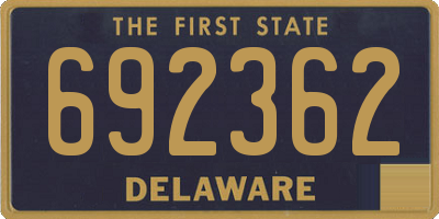 DE license plate 692362