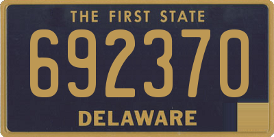 DE license plate 692370
