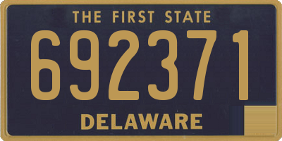 DE license plate 692371