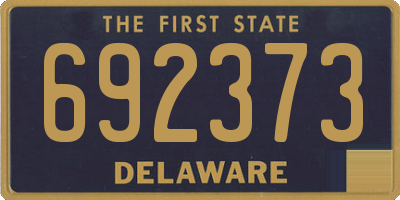 DE license plate 692373
