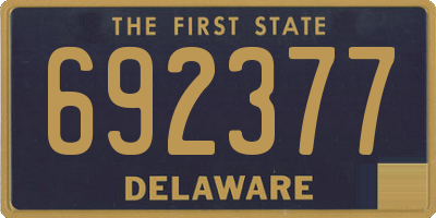 DE license plate 692377