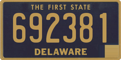 DE license plate 692381