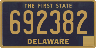 DE license plate 692382